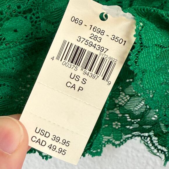 NWT AERIE Padded Lace Strappy Bra in Alpine Green - Picture 6 of 6